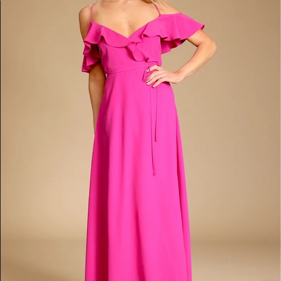 Beautiful maxi Lulu’s dress, never worn size medium - Picture 1 of 3